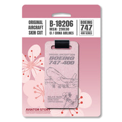 China Airlines Boeing 747 Aircraft Skin Tag B-18206
