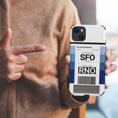 United Airlines Plane Ticket Customizable Phone Case