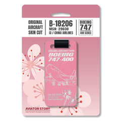 China Airlines Boeing 747 Aircraft Skin Tag B-18206