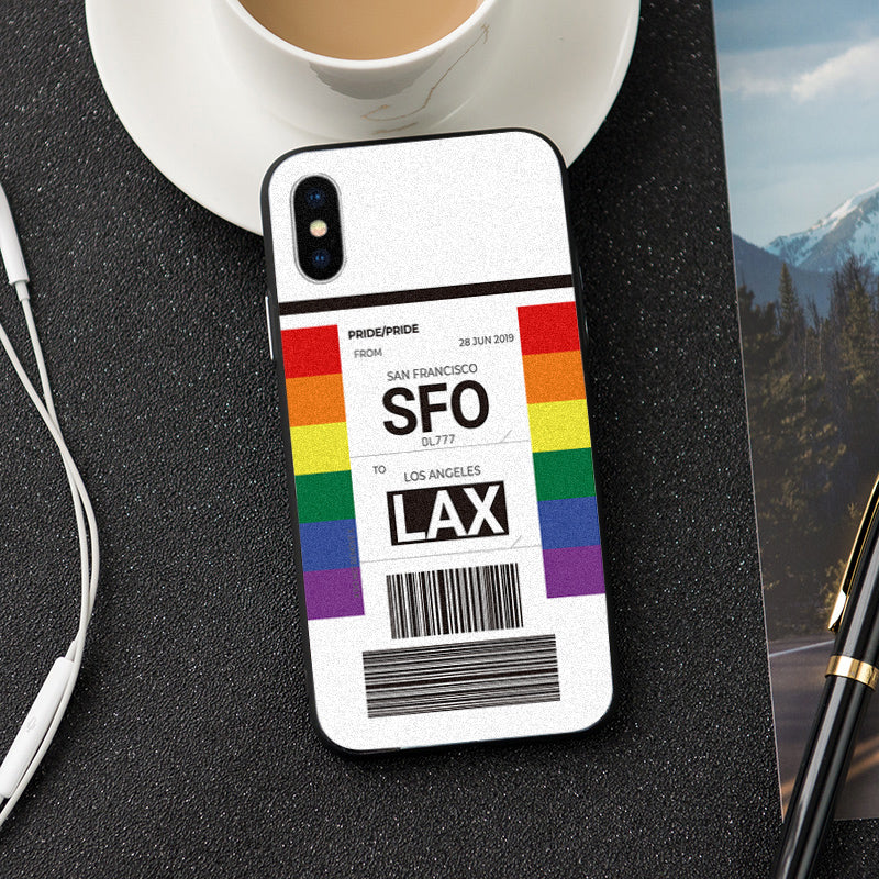 Baggage Ticke Phone Case for travel frequent air aviation iphone android apple samsung gay lgbt lesbian