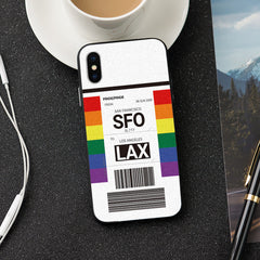 Baggage Ticke Phone Case for travel frequent air aviation iphone android apple samsung gay lgbt lesbian