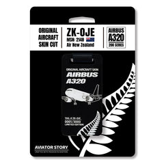 Air New Zealand Original aircraft skin plane tag aviation. Gift for pilot crew. ZK-OJE. AIirbus A320