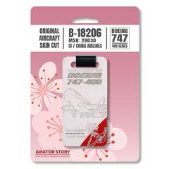 China Airlines Boeing 747 Aircraft Skin Tag B-18206