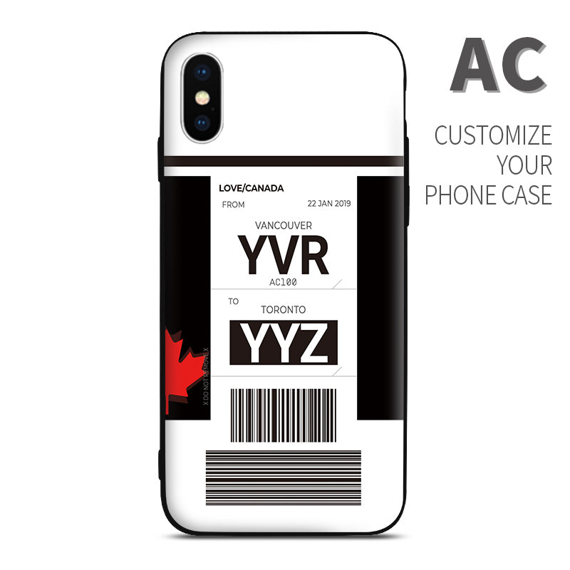 Air Canada AC color Baggage Ticket design perfect for aviation geeks crew pilot apple iphone huawei samsung xiaomi