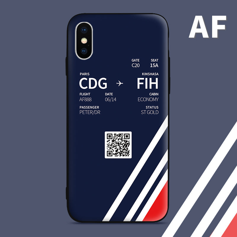 Air France AF Boarding Pass Phone Case design perfect for aviation geeks crew pilot apple iphone huawei samsung xiaomi