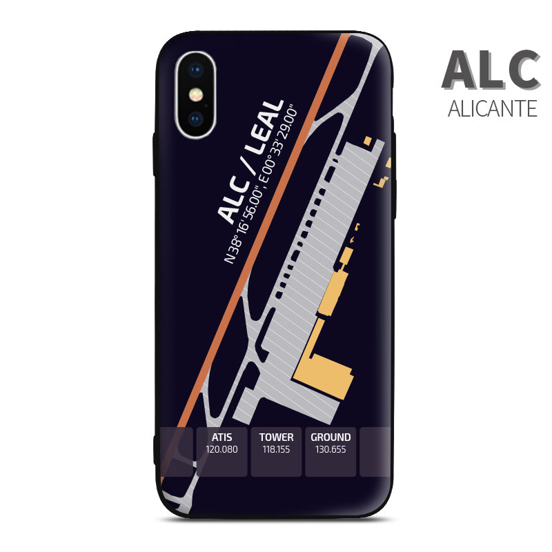 Alicante Airport Diagram Phone Case ALC/LEAL aviation gift pilot iPhone Andriod Apple Samsung