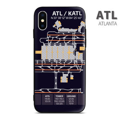 United States Airport Atlanta diagram Phone Case aviation gift pilot iPhone Andriod Apple Samsung Huawei Xiaomi