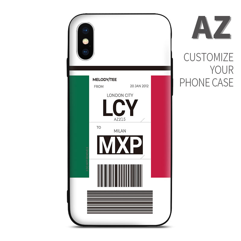 AZ Alitalia color Baggage Ticket design perfect for aviation geeks crew pilot apple iphone huawei samsung xiaomi