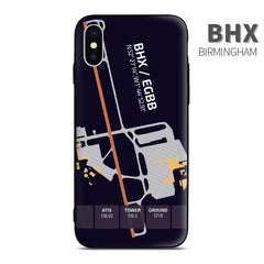 Birmingham Airport Diagram Phone Case aviation gift pilot iPhone Andriod Apple Samsung Huawei Xiaomi