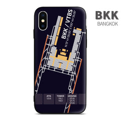 Bangkok Suvarnabhumi Thailand BKK VTBS Airport Diagram Phone Case aviation gift pilot iPhone Andriod Apple Samsung