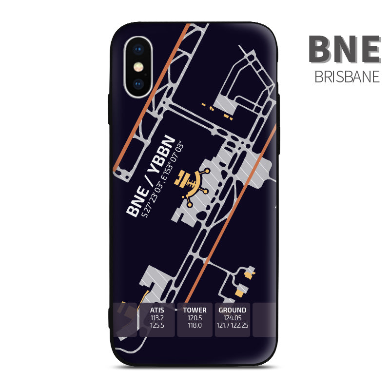Australia Airport Diagram BRISBANE Phone Case aviation gift pilot iPhone Andriod Apple Samsung Huawei Xiaomi