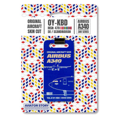 SAS Airbus A340 Aviation tag plane Scandinavian Airlines pilot crew gift