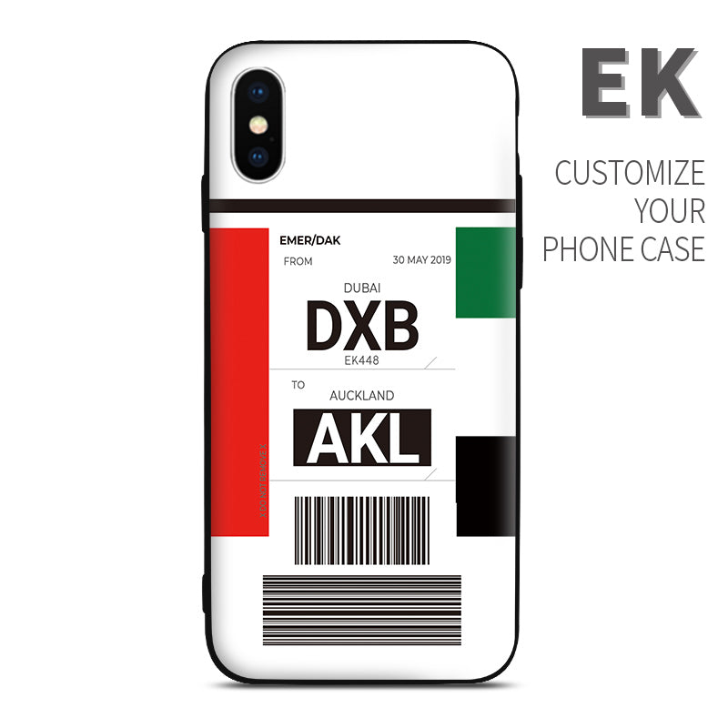 EK  Emirates Airlines color Baggage Ticket design perfect for aviation geeks crew pilot apple iphone huawei samsung xiaomi