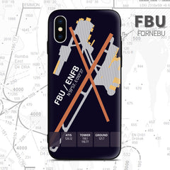 Oslo Fornebu Airport Diagram Phone Case aviation gift pilot iPhone Andriod Apple Samsung Huawei Xiaomi