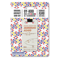 Scandinavian SAS Airbus A340 Aircraft Skin Tag OY-KBD