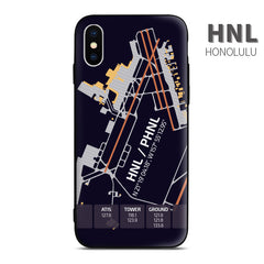 HNL PHNL Honolulu Airport Diagram Phone Case aviation gift pilot iPhone Andriod Apple Samsung