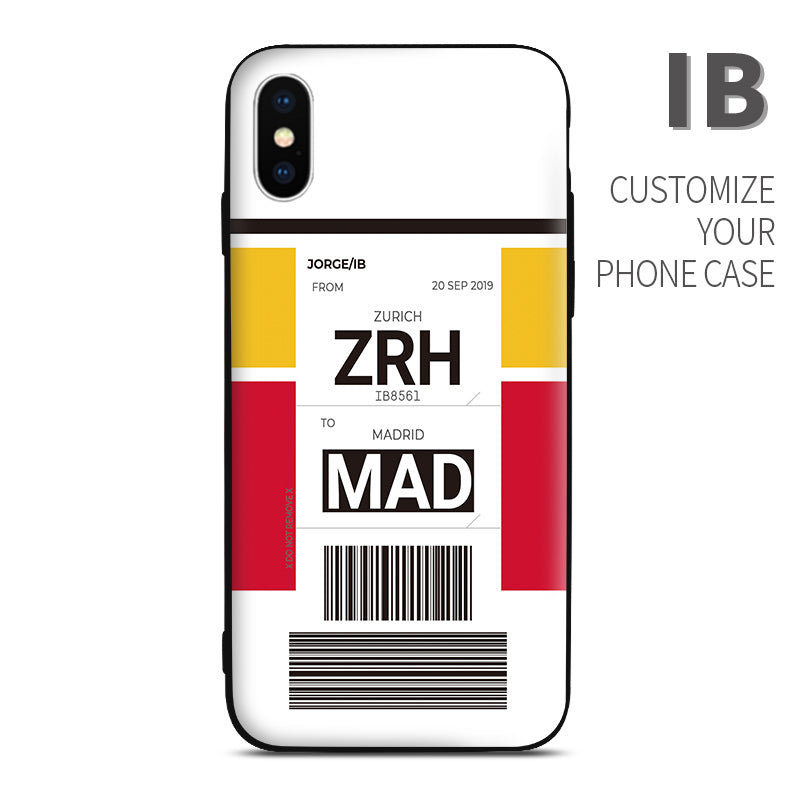 Iberia Airlines color Baggage Ticket design perfect for aviation geeks crew pilot apple iphone huawei samsung xiaomi