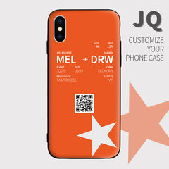 Jetstar JQ color Boarding Pass Phone Case design perfect for aviation geeks crew pilot apple iphone huawei samsung xiaomi