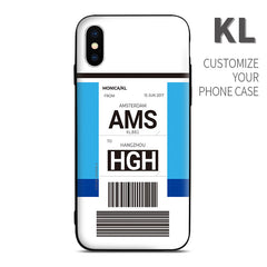 KL KLM Royal Dutch Airlines color Baggage Ticket design perfect for aviation geeks crew pilot apple iphone huawei samsung xiaomi