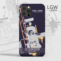 London Gatwick Airport Diagram Phone Case aviation gift pilot iPhone Android Apple Samsung Huawei Xiaomi