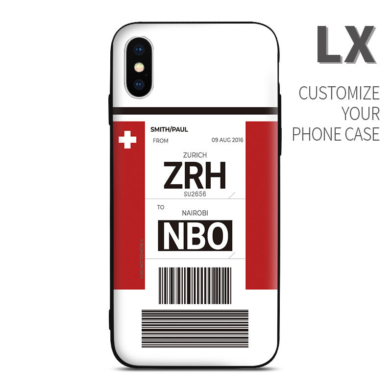 Swiss International Air color Baggage Ticket design perfect for aviation geeks crew pilot apple iphone huawei samsung xiaomi