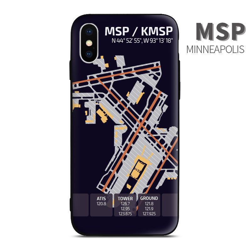 Mineapolis St Paul MSP KMSP Airport Diagram Phone Case Aviation gift crew airline pilot iphone avgeek apple samsung huawei xiaomi iPhone
