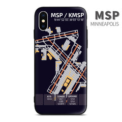 Mineapolis St Paul MSP KMSP Airport Diagram Phone Case Aviation gift crew airline pilot iphone avgeek apple samsung huawei xiaomi iPhone