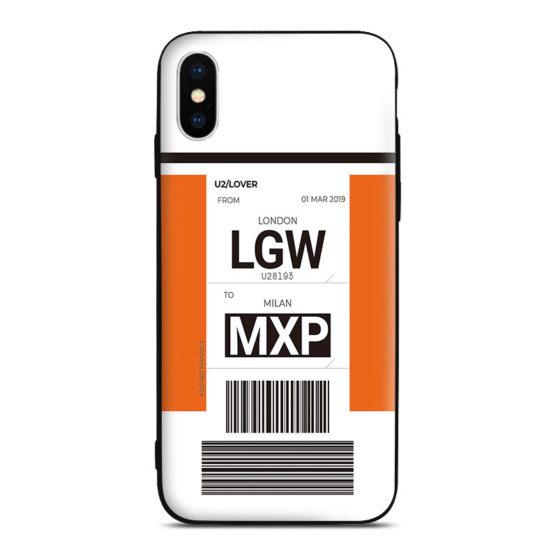 Plane Baggage Ticket (Single Color) Customizable Phone Case