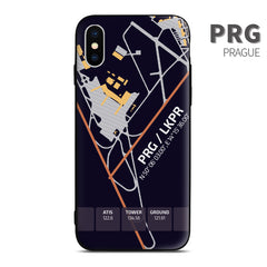 Prague PRG Czech Republic Airport Diagram Phone Case aviation gift pilot iPhone Andriod Apple Samsung