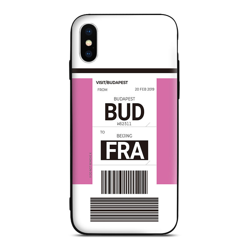 Plane Baggage Ticket (Single Color) Customizable Phone Case