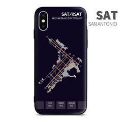 San Antonio Airport Diagram Phone Case aviation gift pilot iPhone Andriod Apple Samsung Huawei Xiaomi