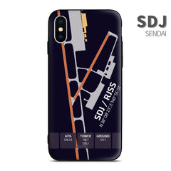 Sendai SDJ Airport Diagram Phone Case Aviation gift crew airline pilot iphone avgeek apple samsung huawei xiaomi iPhone