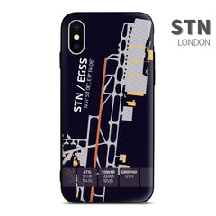London Stansted Airport Diagram Phone Case aviation gift pilot iPhone Andriod Apple Samsung Huawei Xiaomi