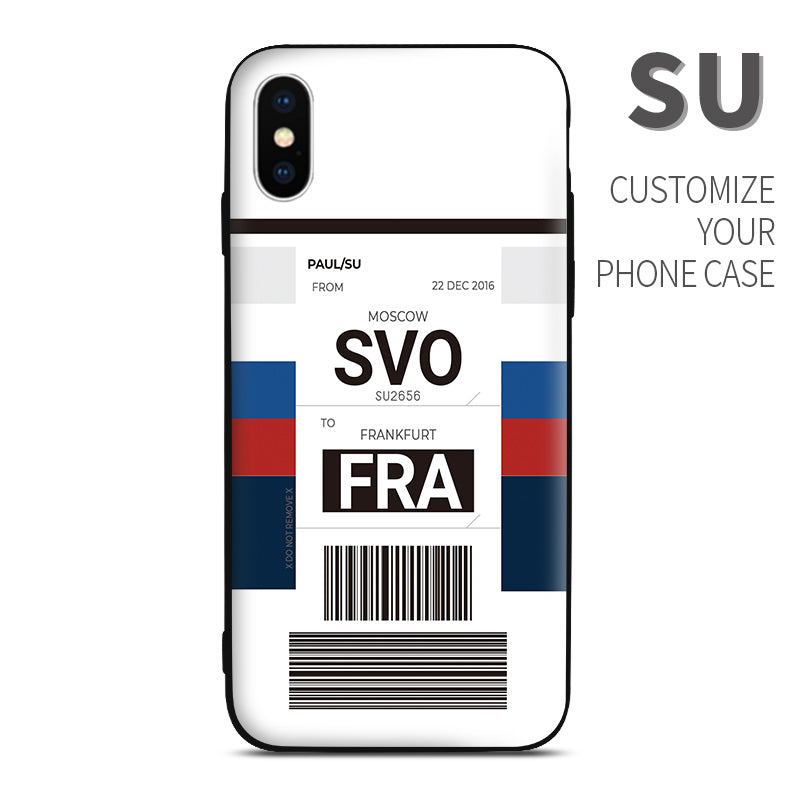SU Aeroflot color Baggage Ticket design perfect for aviation geeks crew pilot apple iphone huawei samsung xiaomi