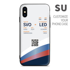 Su Aeroflot color Boarding Pass Phone Case design perfect for aviation geeks crew pilot apple iphone huawei samsung xiaomi
