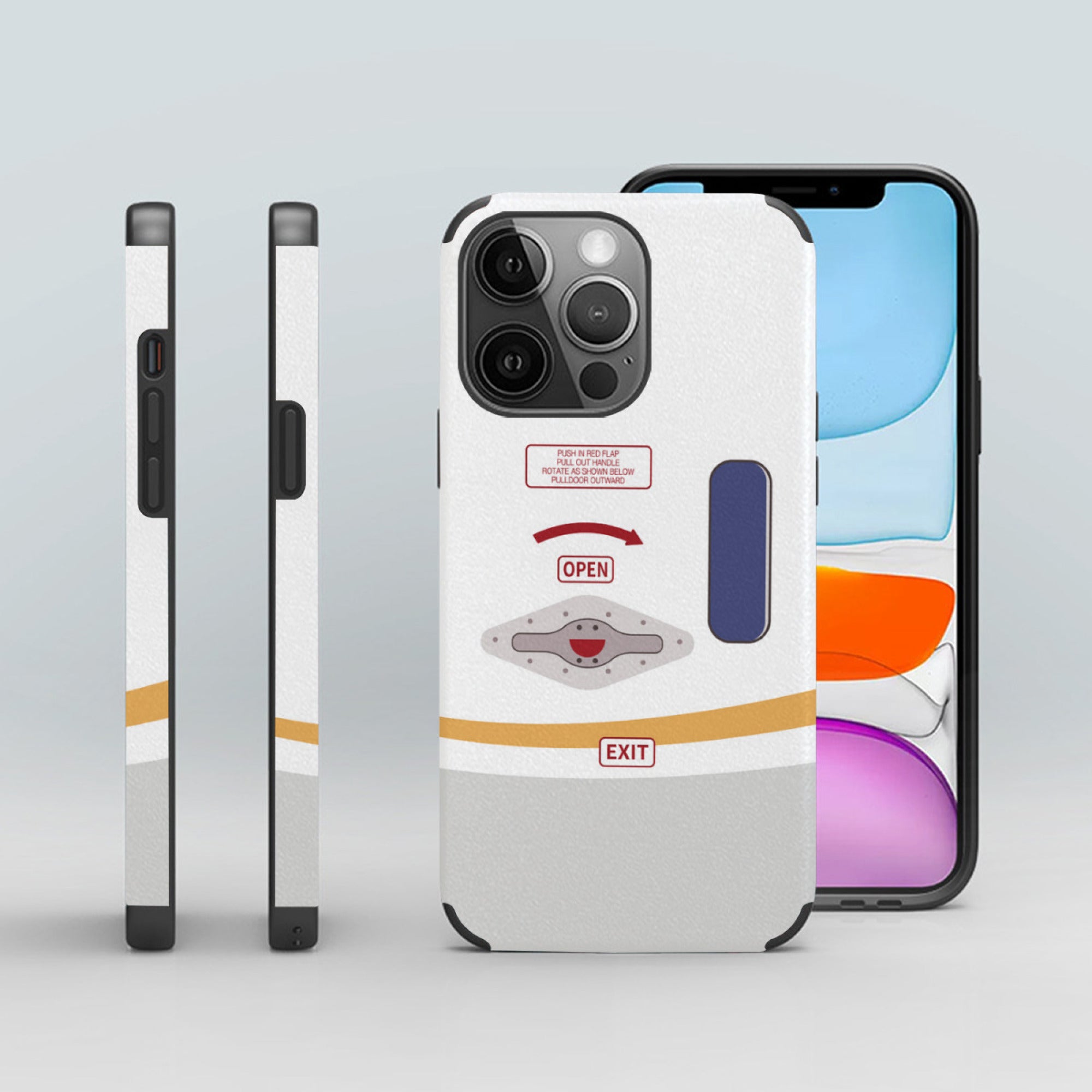 United Airlines Boeing 787 aircraft exit style phone case. Best aviation gift for UA pilot and crew.