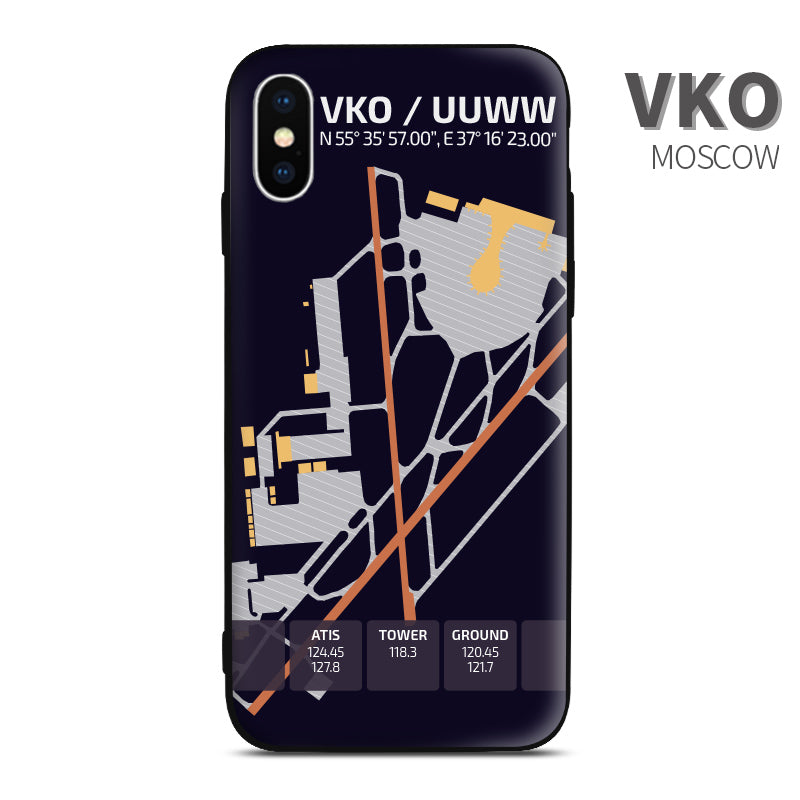 Moscow Vnukovo airport diagram phon case iphone apple samsung huawei xiaomi aviaiton gift for crew pilots avgeeks