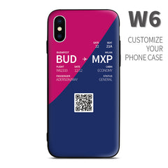 W6 Wizz color Boarding Pass Phone Case design perfect for aviation geeks crew pilot apple iphone huawei samsung xiaomi