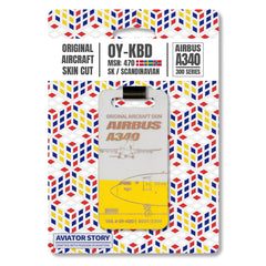 Scandinavian SAS Airbus A340 Aircraft Skin Tag OY-KBD