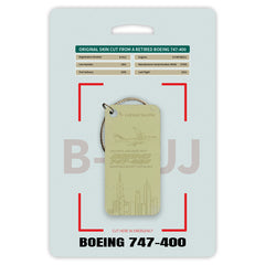 Cathay Pacific Last Boeing 747 B-HUJ Aircraft Skin Tag
