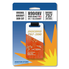 Allegiant Air Boeing 757 Aircraft Skin Tag N904NV