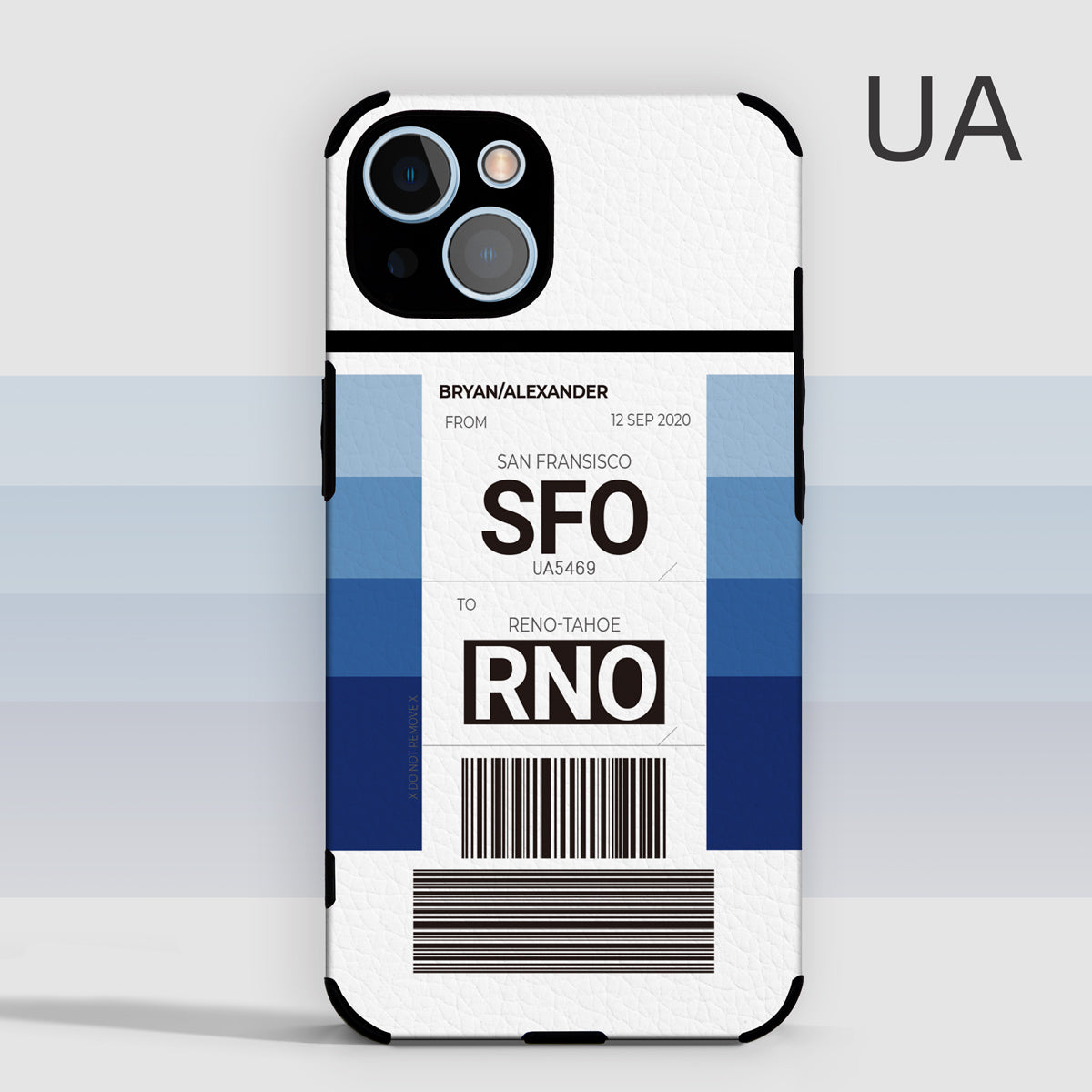 United Airlines UA color Baggage plane ticket phone case gift for aviation geeks crew pilot apple iphone huawei samsung xiaomi