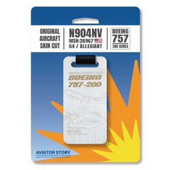 Allegiant Air Boeing 757 Aircraft Skin Tag N904NV