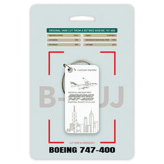 Cathay Pacific Last Boeing 747 B-HUJ Aircraft Skin Tag