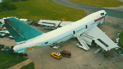 Boeing 747 B-HUJ Last Cathay Pacific Original Aircraft Tag Yellow