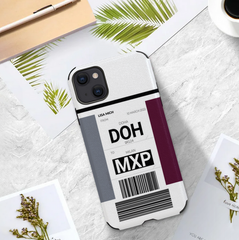 QR Baggage Ticket Customized Phone Case