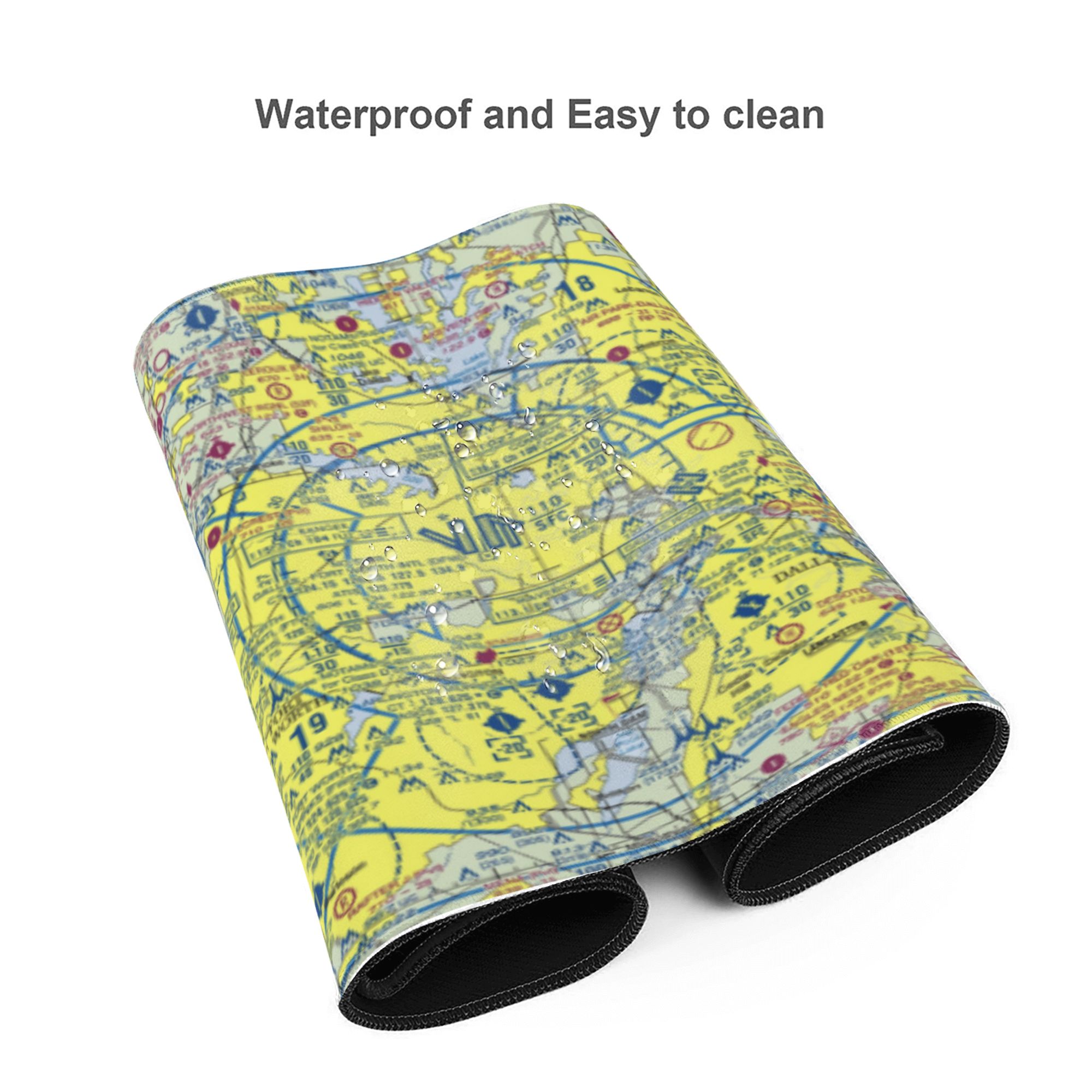 Dallas Ft Worth Sectional Chart Extra Large Aviation Mouse Pad DFW