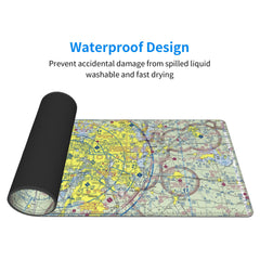 Dallas Ft Worth Sectional Chart Extra Large Aviation Mouse Pad DFW