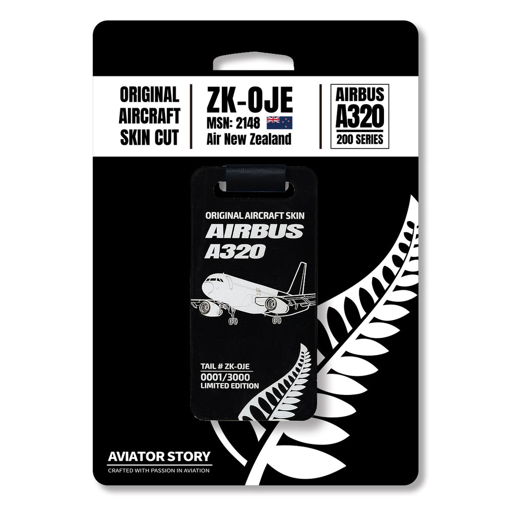 Air New Zealand Airbus A320 Aircraft Skin Tag ZK-OJE – Aviator Story