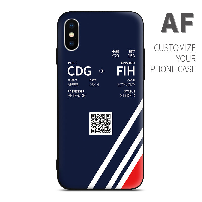 Air France AF Boarding Pass Phone Case design perfect for aviation geeks crew pilot apple iphone huawei samsung xiaomi